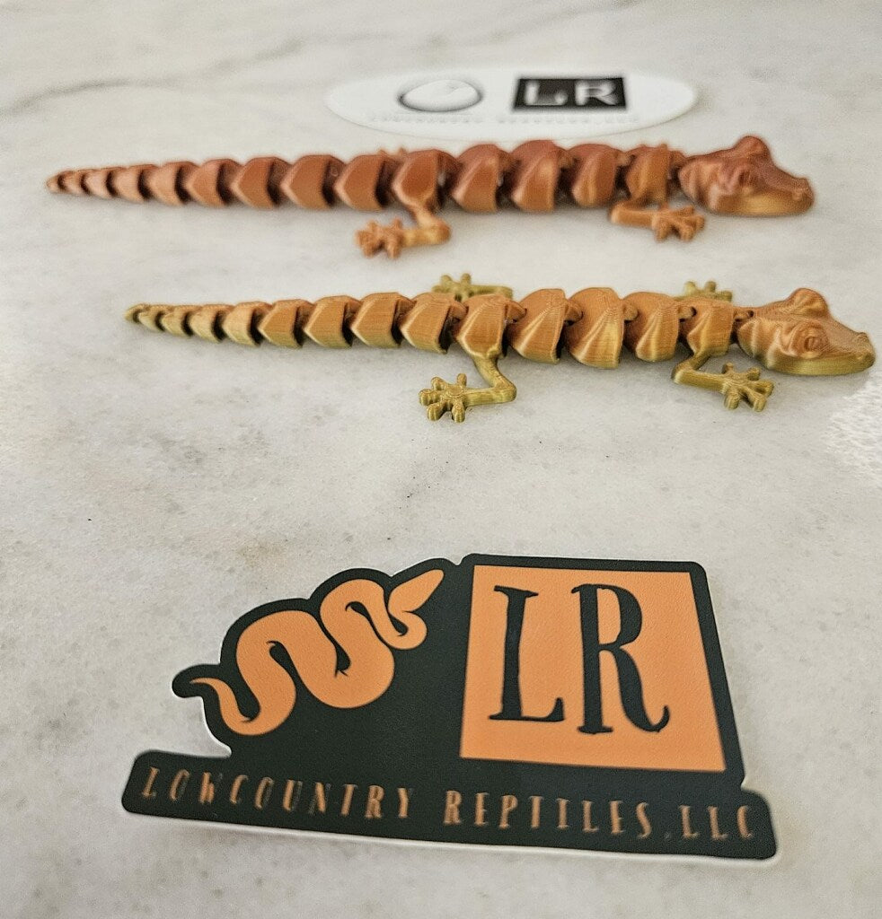 3-D Printed Gecko - Gold/Yellow Multi-Color