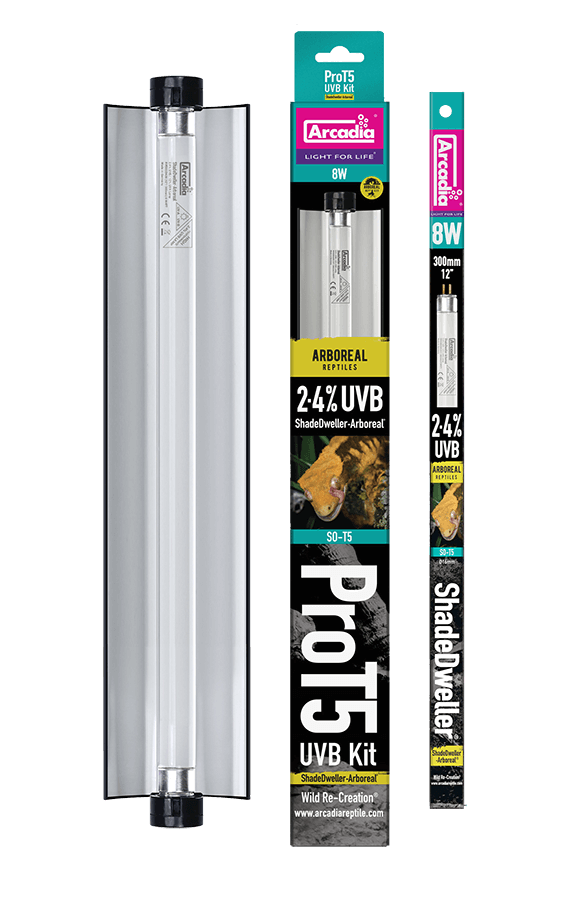 Arcadia Pro T5 UVB Kit - 12"/8 Watt - ShadeDweller Arboreal 2.4%