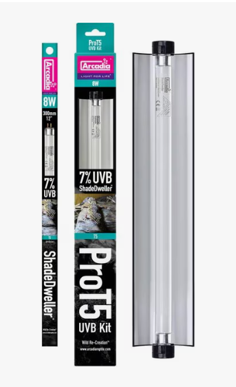 Arcadia Pro T5 UVB Kit - 12"/8 Watt - ShadeDweller 7%