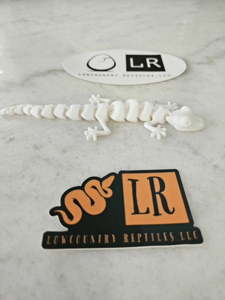 3-D Printed Gecko - White
