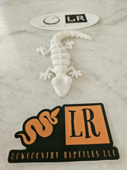 3-D Printed Gecko - White