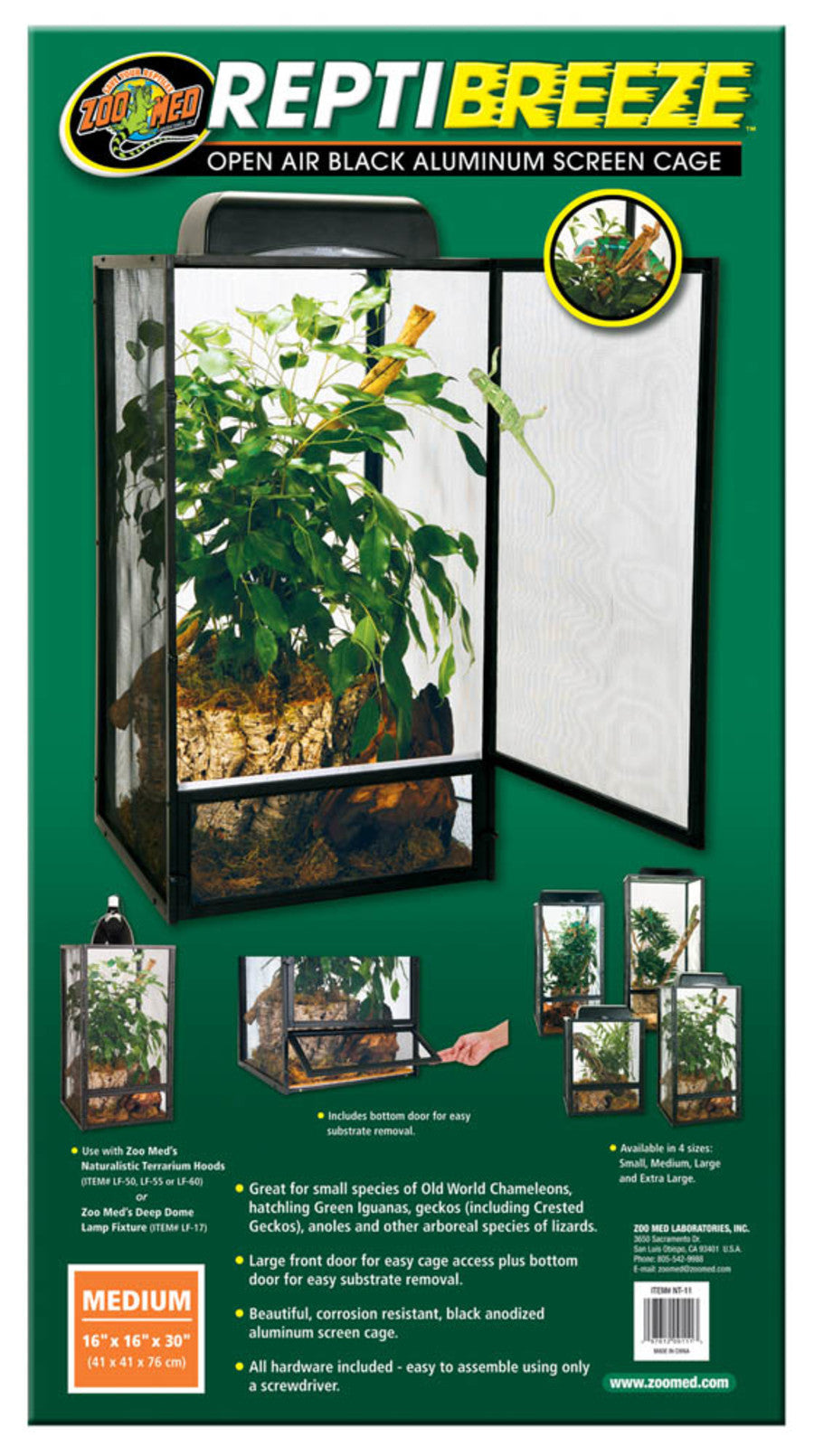 ReptiBreeze Aluminum Screen Cage - Zoo Med