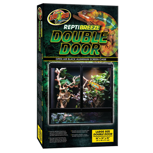 ReptiBreeze Double Door Aluminum Screen Cage - Zoo Med